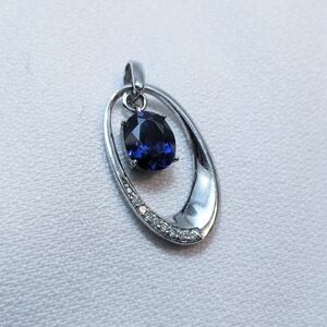Iolite Silver Pendant